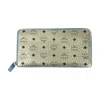 Mcm Leather Long Wallet In Silver