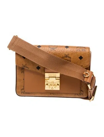 Pre-owned Mcm Leather Messenger Bag In Brown