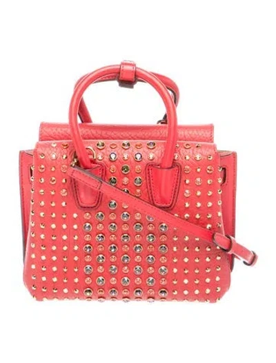 Pre-owned Mcm Leather Milla Tote In Red