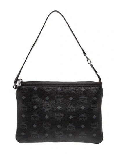 Pre-owned Mcm Leather Pouch In Black