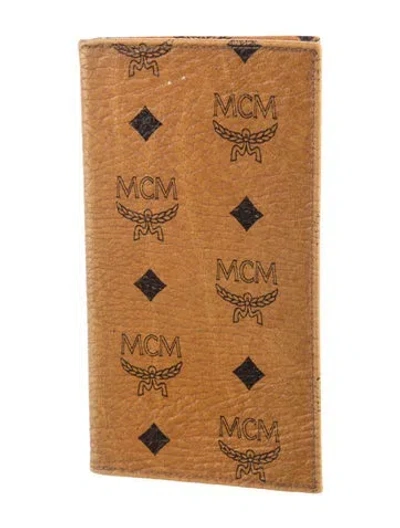 Pre-owned Mcm Leather Printed Bifold Wallet In Brown