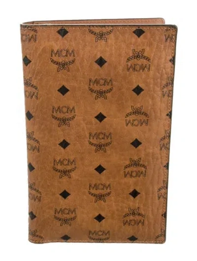 Pre-owned Mcm Leather Printed Bifold Wallet In Brown