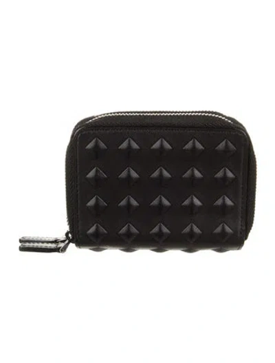 Pre-owned Mcm Leather Printed Wallet In Black