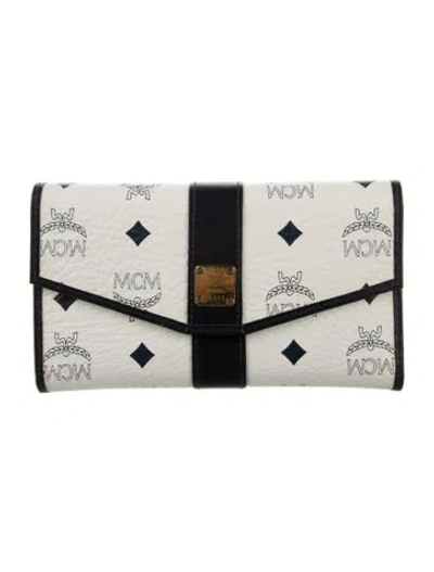 Pre-owned Mcm Leather Printed Wallet In Multi