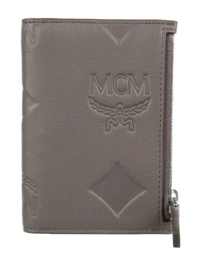 Pre-owned Mcm Leather Printed Wallet In Neutral