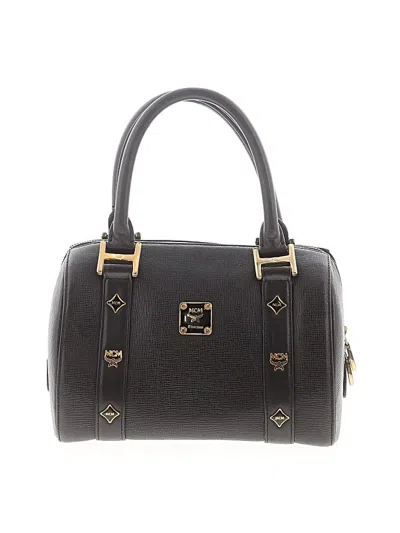 Pre-owned Mcm Leather Satchel In Black