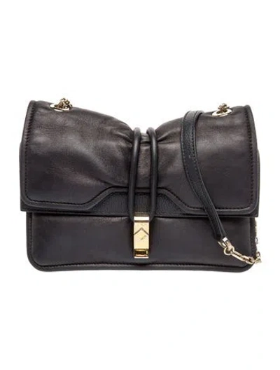 Pre-owned Mcm Leather Shoulder Bag In Black