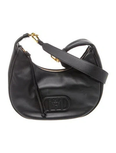 Pre-owned Mcm Leather Shoulder Bag In Black
