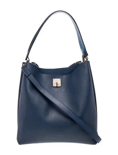 Pre-owned Mcm Leather Shoulder Bag In Blue