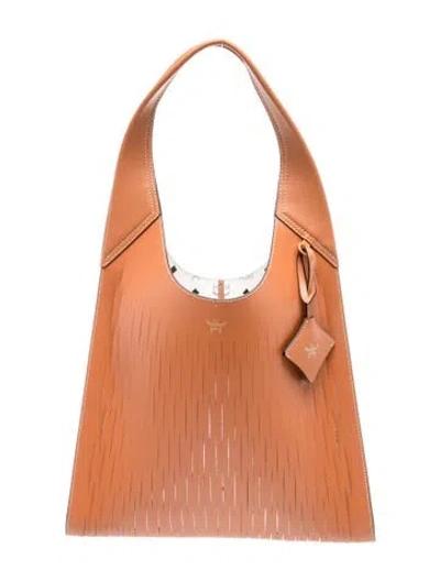 Pre-owned Mcm Leather Shoulder Bag In Brown