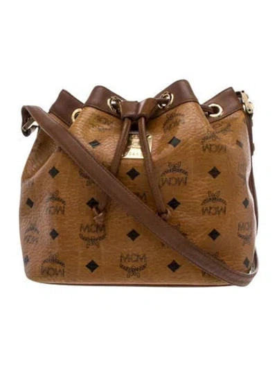 Pre-owned Mcm Leather Shoulder Bag In Brown