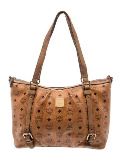 Pre-owned Mcm Leather Shoulder Bag In Brown