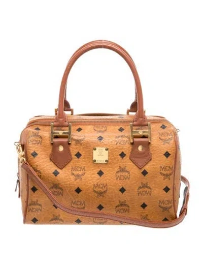 Pre-owned Mcm Leather Shoulder Bag In Brown