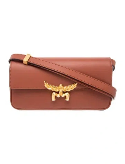 Pre-owned Mcm Leather Shoulder Bag In Brown