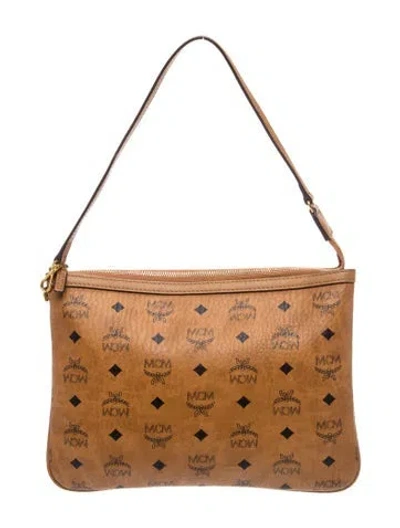 Pre-owned Mcm Leather Shoulder Bag In Brown