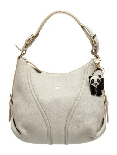 Pre-owned Mcm Leather Shoulder Bag In Neutral