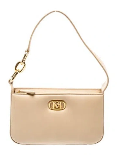 Pre-owned Mcm Leather Shoulder Bag In Neutral
