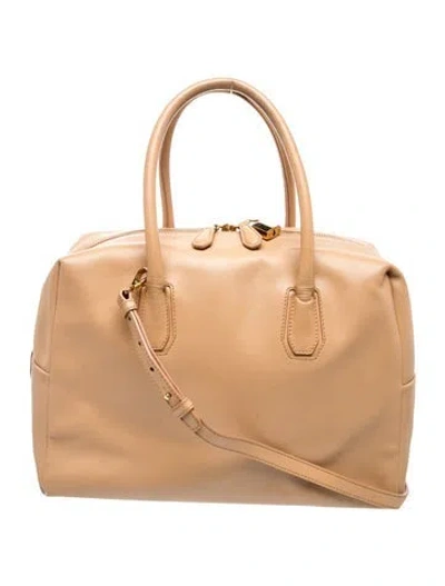 Pre-owned Mcm Leather Shoulder Bag In Neutral