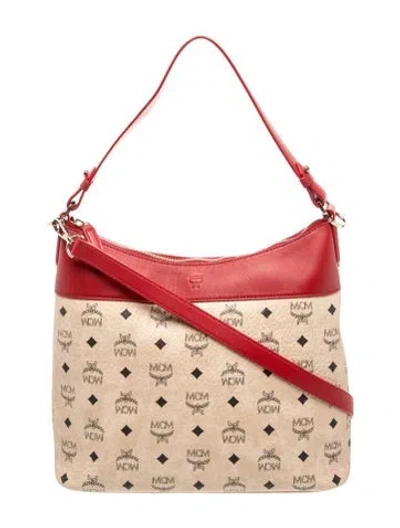 Pre-owned Mcm Leather Shoulder Bag In Neutral