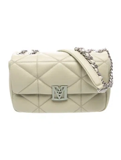Pre-owned Mcm Leather Shoulder Bag In Neutral