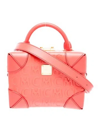 Pre-owned Mcm Leather Shoulder Bag In Orange