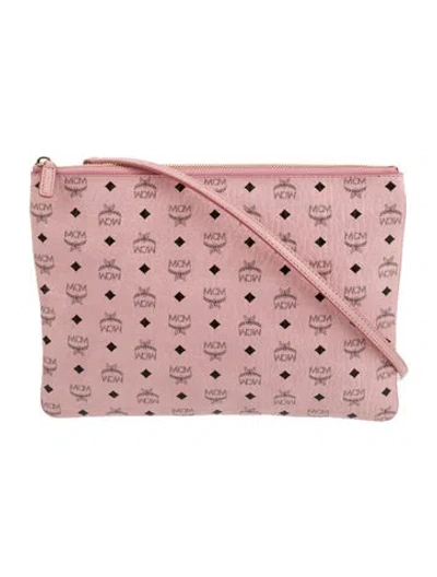 Pre-owned Mcm Leather Shoulder Bag In Pink