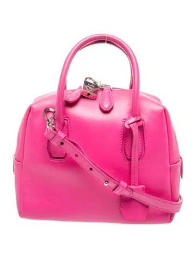 Pre-owned Mcm Leather Shoulder Bag In Pink