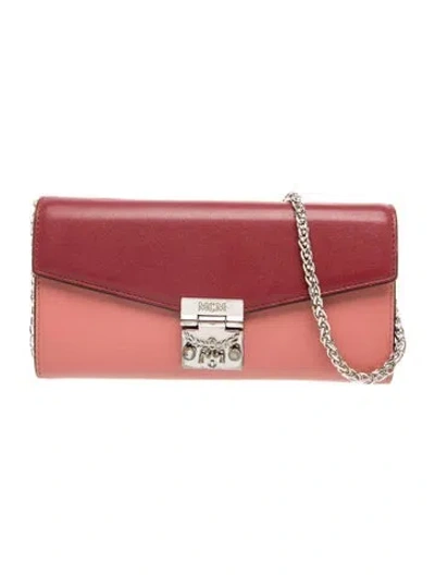 Pre-owned Mcm Leather Shoulder Bag In Pink