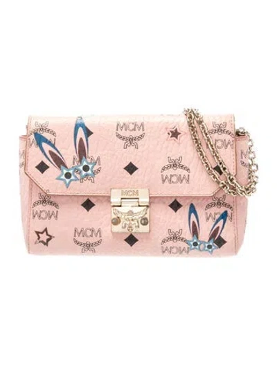 Pre-owned Mcm Leather Shoulder Bag In Pink