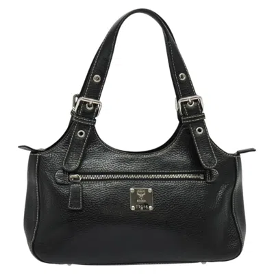 Pre-owned Mcm Leather Shoulder Bag () In Black