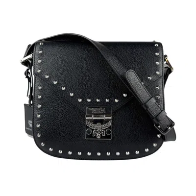 Pre-owned Mcm Leather Shoulder Bag () In Black