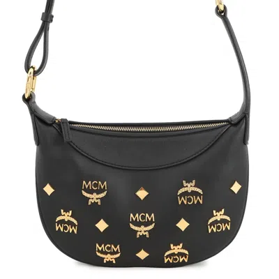 Pre-owned Mcm Leather Shoulder Bag () In Black