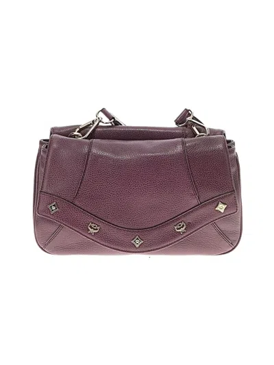 Pre-owned Mcm Leather Shoulder Bag In Purple