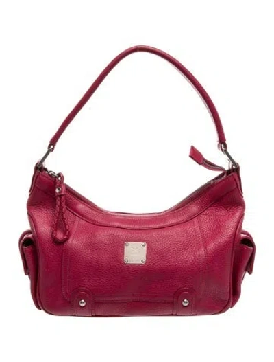 Pre-owned Mcm Leather Shoulder Bag In Red