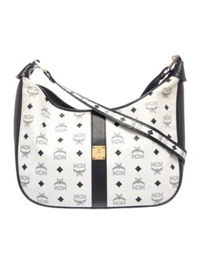 Pre-owned Mcm Leather Shoulder Bag Vintage In White