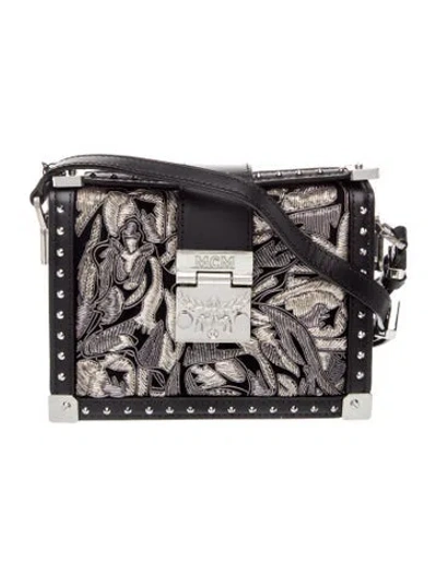 Pre-owned Mcm Leather Shoulder Bag W/ Tags In Black