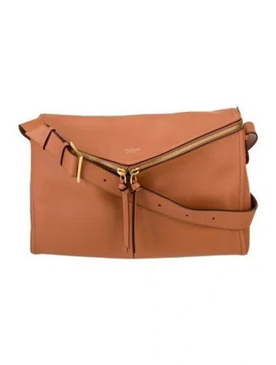 Pre-owned Mcm Leather Shoulder Bag W/ Tags In Brown