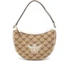 Mcm Women Embroidered Raffia Himmel Ascending Moon Shoulder Bag