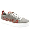 Mcm Leather Sneaker In Gray