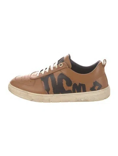Pre-owned Mcm Leather Sneakers In Multi
