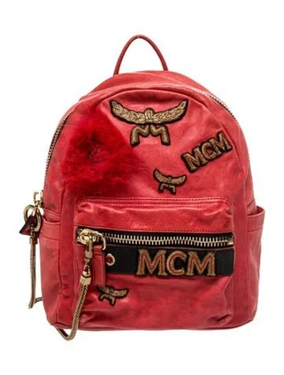 Pre-owned Mcm Leather Stark Backpack