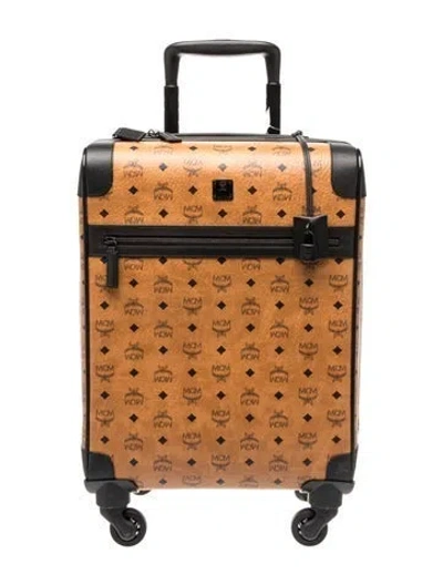 Pre-owned Mcm Leather Suitcase In Brown