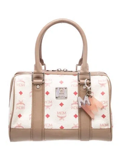Pre-owned Mcm Leather Top Handle Bag In Brown