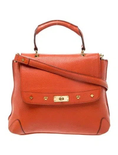 Pre-owned Mcm Leather Top Handle Bag In Multi