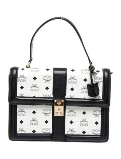Pre-owned Mcm Leather Top Handle Bag In Multicolor