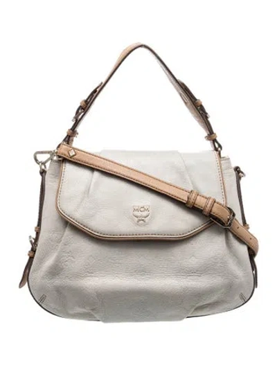 Pre-owned Mcm Leather Top Handle Bag In Neutral