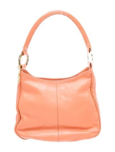 Pre-owned Mcm Leather Top Handle Bag In Orange