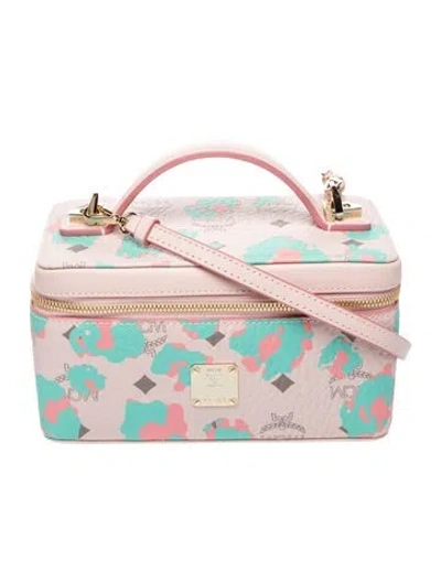 Pre-owned Mcm Leather Top Handle Bag In Pink