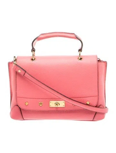 Pre-owned Mcm Leather Top Handle Bag In Pink