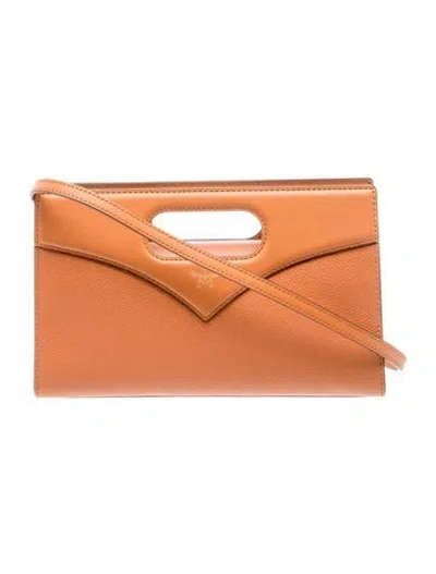 Pre-owned Mcm Leather Top Handle Bag W/ Tags In Brown